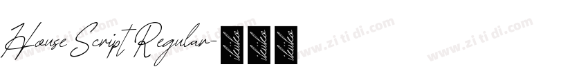 House Script Regular字体转换 House Script Regular字体转换